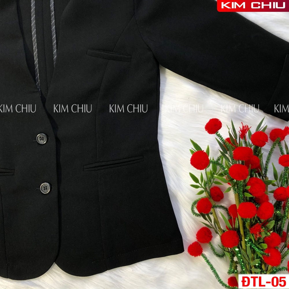 Áo Vest Nữ Công Sở Cao Cấp Kim Chiu Vải Tuyết Mưa Màu Đen Tay Lỡ Form Đẹp, ĐỔI TRẢ THOẢI MÁI VTL-05
