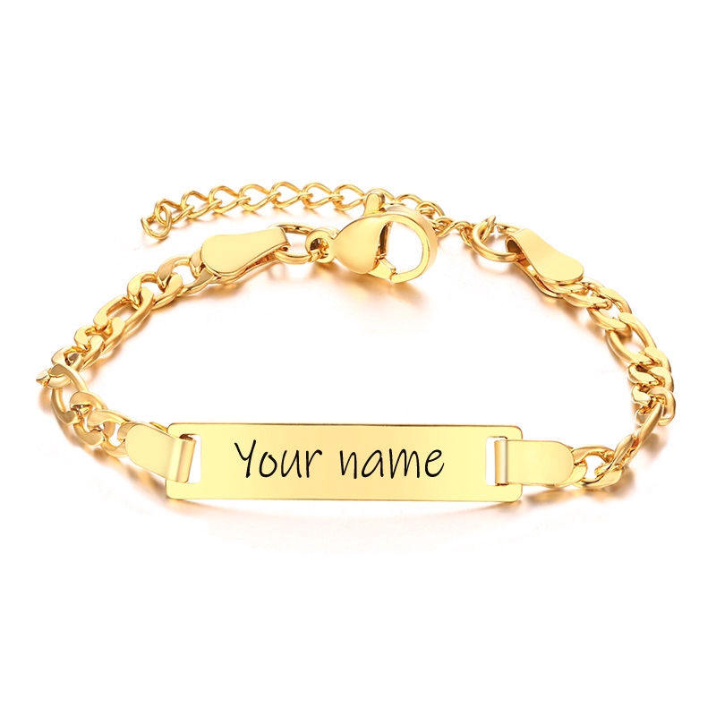 Vnox Vòng Tay Thép Không Gỉ Mạ Vàng