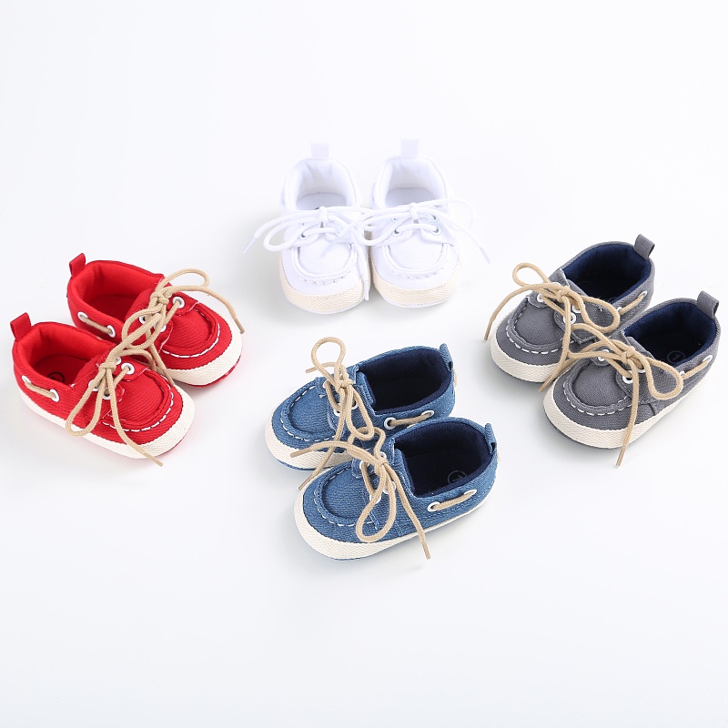 Giày Vải Denim Đế Mềm Cho Bé Sơ Sinh