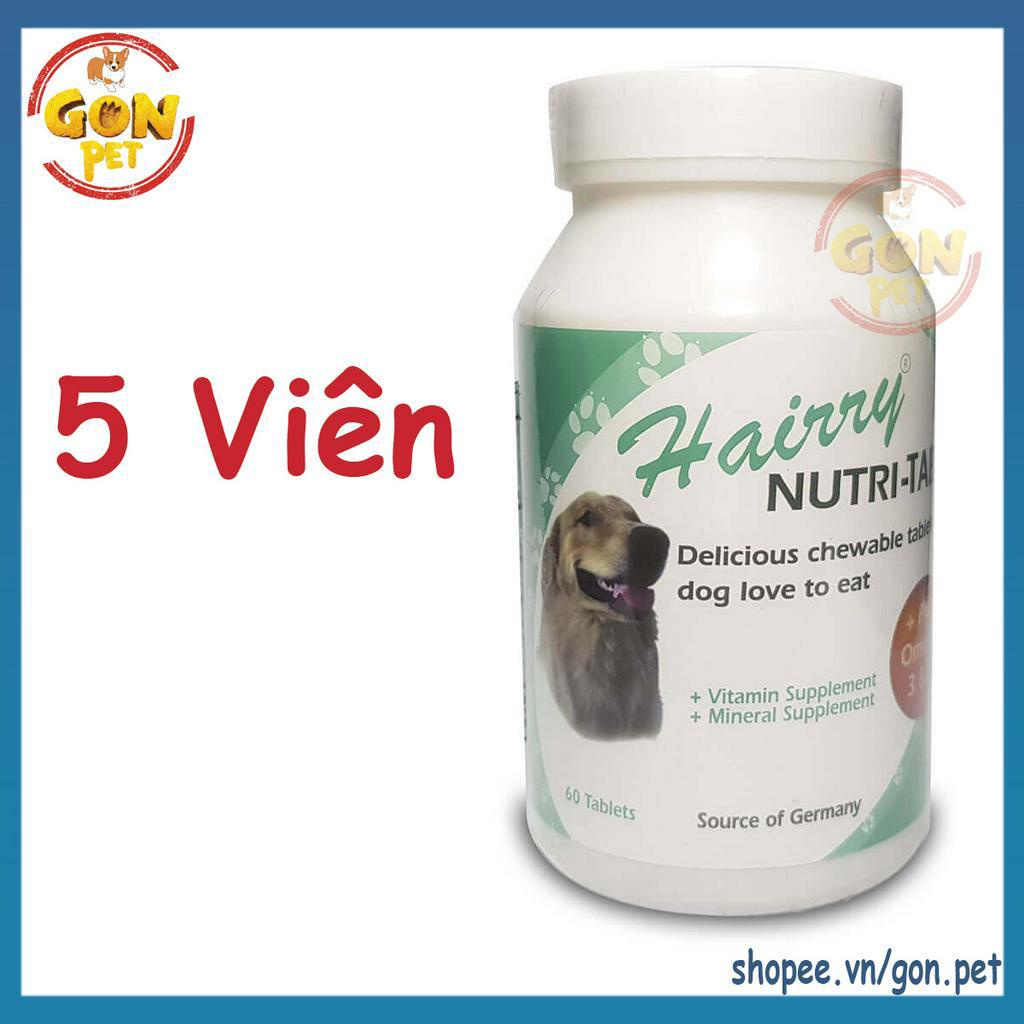 Viên Nhai Hairy Nutri tab - Bổ Sung Vitamin, Omega 3&6, Khoáng, Hỗ Trợ Lông Da Khỏe Đẹp