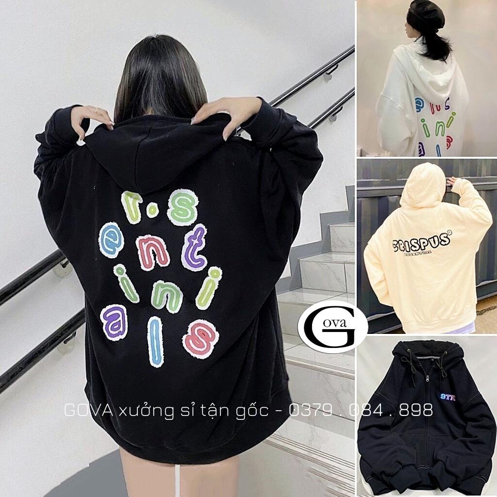Áo khoác nỉ ❤️ Hoodie Dây Kéo SENTI Ulzzang form rộng Unisex bông 2 lớp trẻ trung GOVA