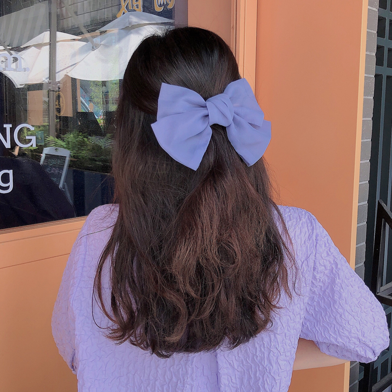 Kẹp tóc vải thắt nơ thanh lịch xinh xắn