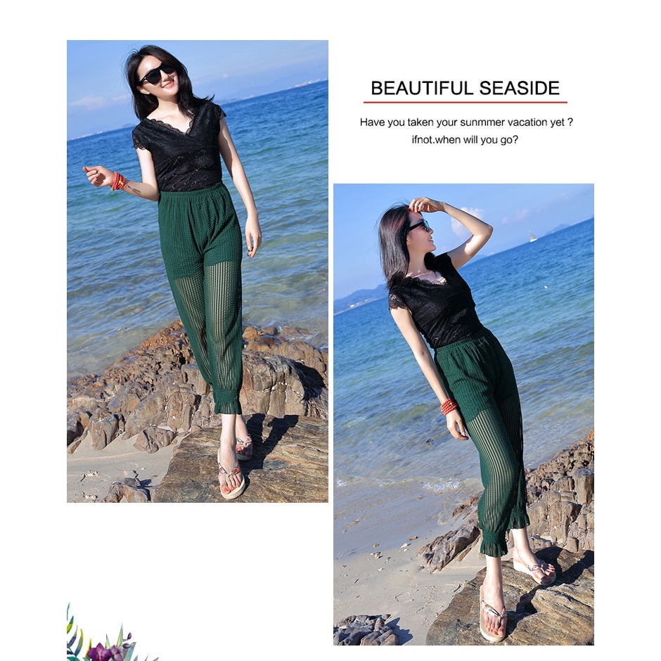 Women's Chiffon Pants Loose Sun protection Summer Trend | BigBuy360 - bigbuy360.vn