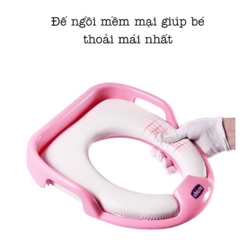 Nắp Thu Nhỏ Bồn Cầu Cho Bé Chicco Chính Hãng Có Đệm Lót