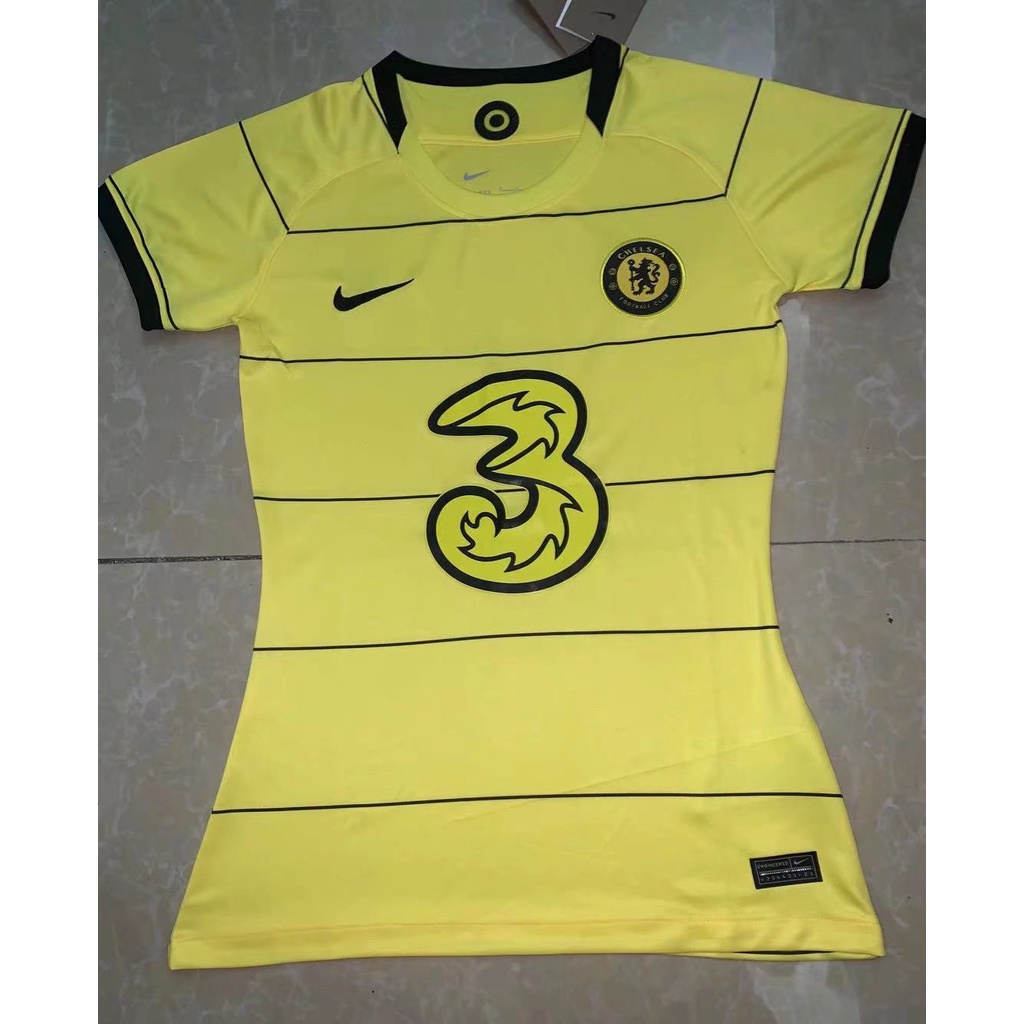 Áo Jersey Chelsea Tay Ngắn Màu Vàng Size S-XL Cho Nữ 21 / 22