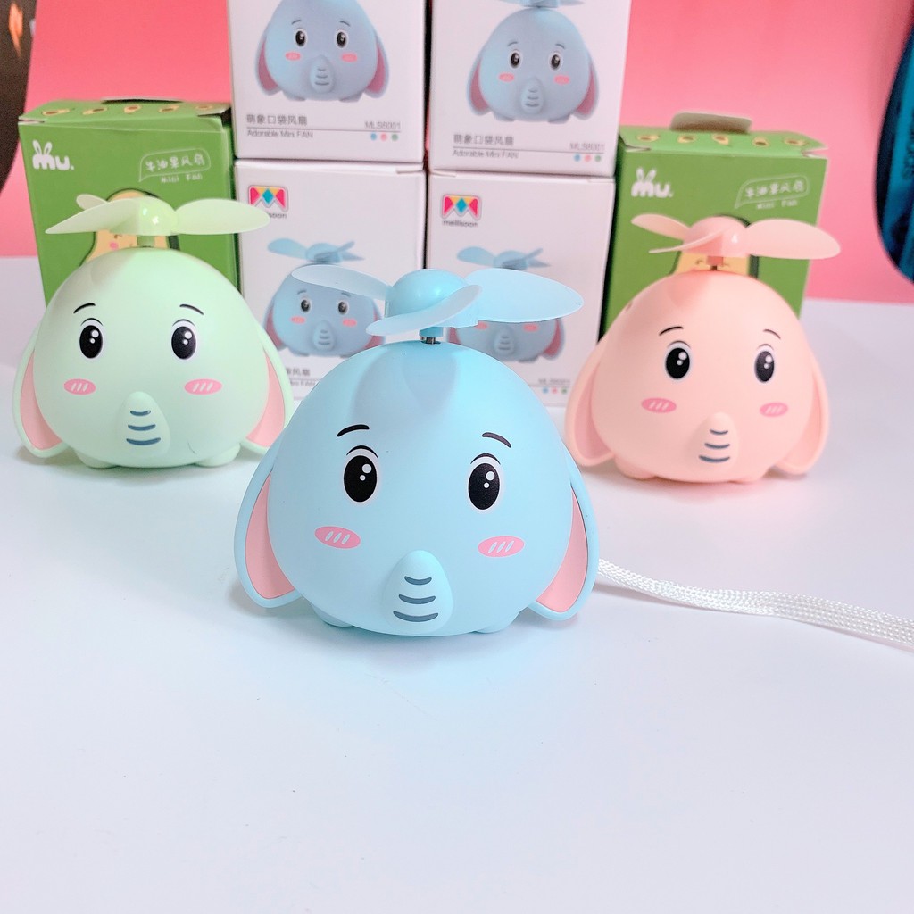Quạt Mini hình voi con xinh xắn ( hình thật 100%) #8