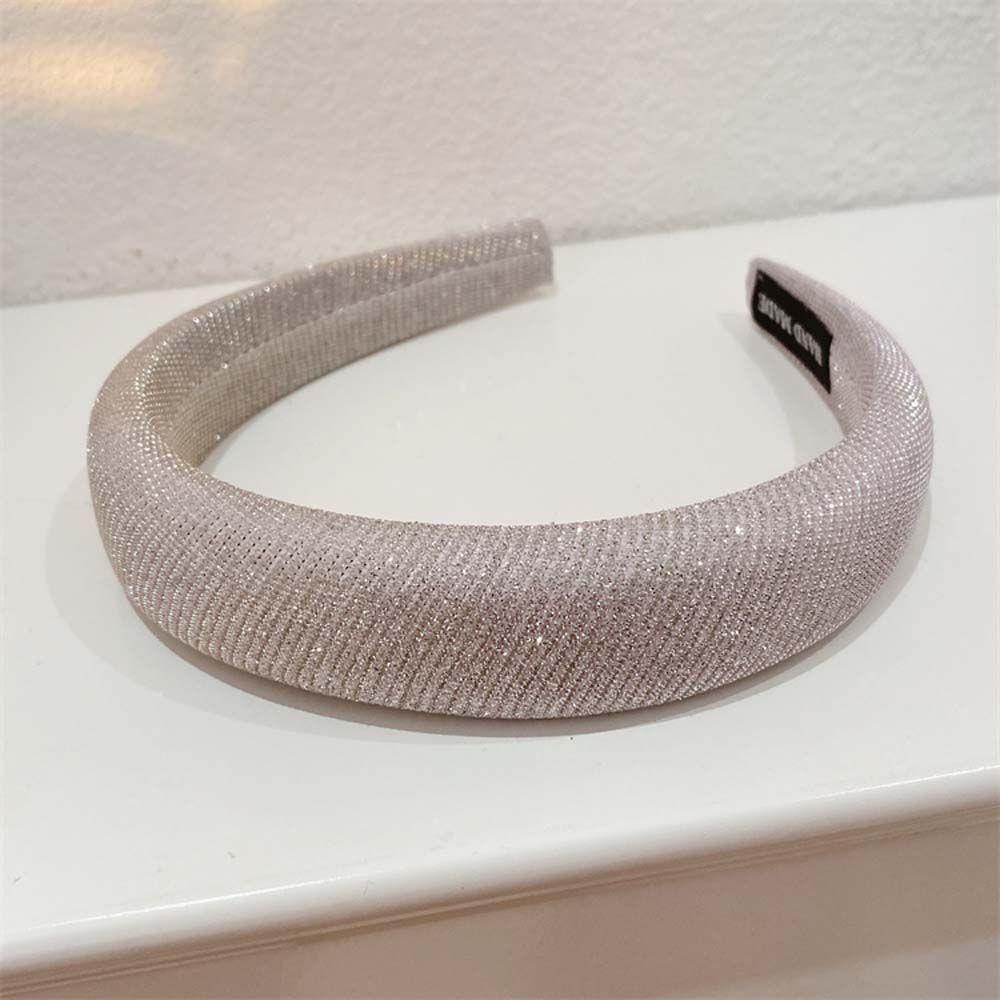 ANEMONE Băng Đô Cài Tóc Bằng Xốp Lụa Bóng Màu Sắc Ngọt Ngào Phong Cách Hàn Quốc