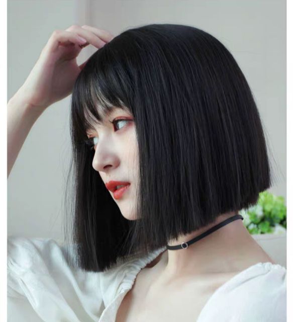 Tóc giả vic ngang siêu hót hít tặng kèm lưới và lược