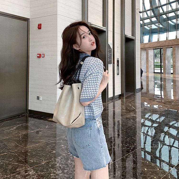 SUXI Áo Thun Tay Ngắn Dáng Rộng Phong Cách Hàn Quốc Thời Trang Mùa Hè Cho Nữ