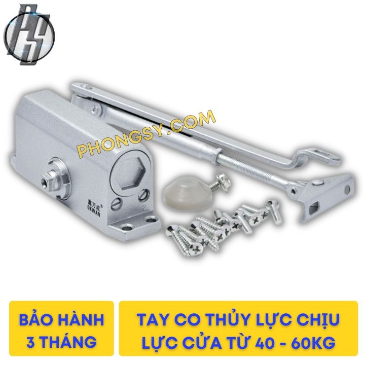 Tay co thủy lực, cùi chỏ đóng cửa okawan chịu lực cửa 40-60kg