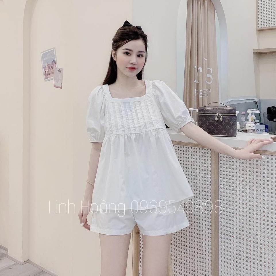 Set đồ nữ cá tính, set quần sóc áo quây đi chơi sang chảnh mùa hè đẹp 8A00207 | BigBuy360 - bigbuy360.vn