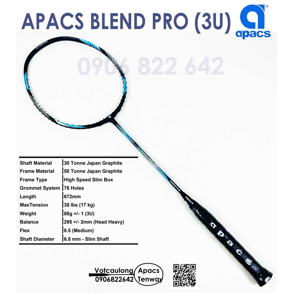 Vợt cầu lông Apacs Blend Pro – Power Plus (3U) | Công thủ linh hoạt, công nghệ đỉnh cao
