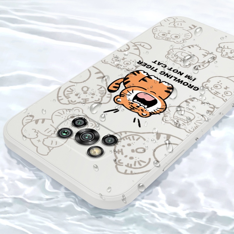Ốp Điện Thoại Silica gel Chống Rơi Hình Mèo Dễ Thương Cho Xiaomi Mi POCO X3 Pro 11 10t Pro NFC Pro F3 8 A2 Lite Pocophone 5G Phone Casing  Silicon Fashion Camera Lens Protector Full Cover simple Liquid silicone Cases