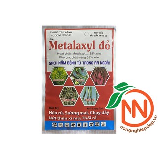 Metalaxyl Đỏ 100g - Thuốc đặc trị sương mai, thối rễ, nứt thân xì mủ