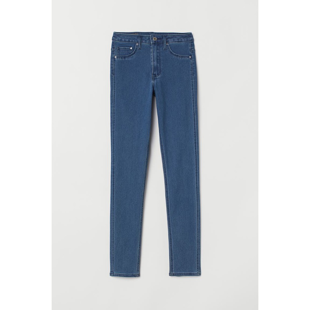 H&M Đức - Quần jean auth new tag cao cấp chính hãng có sẵn jeggings jeans xanh denim siêu co giãn skinny lưng cao