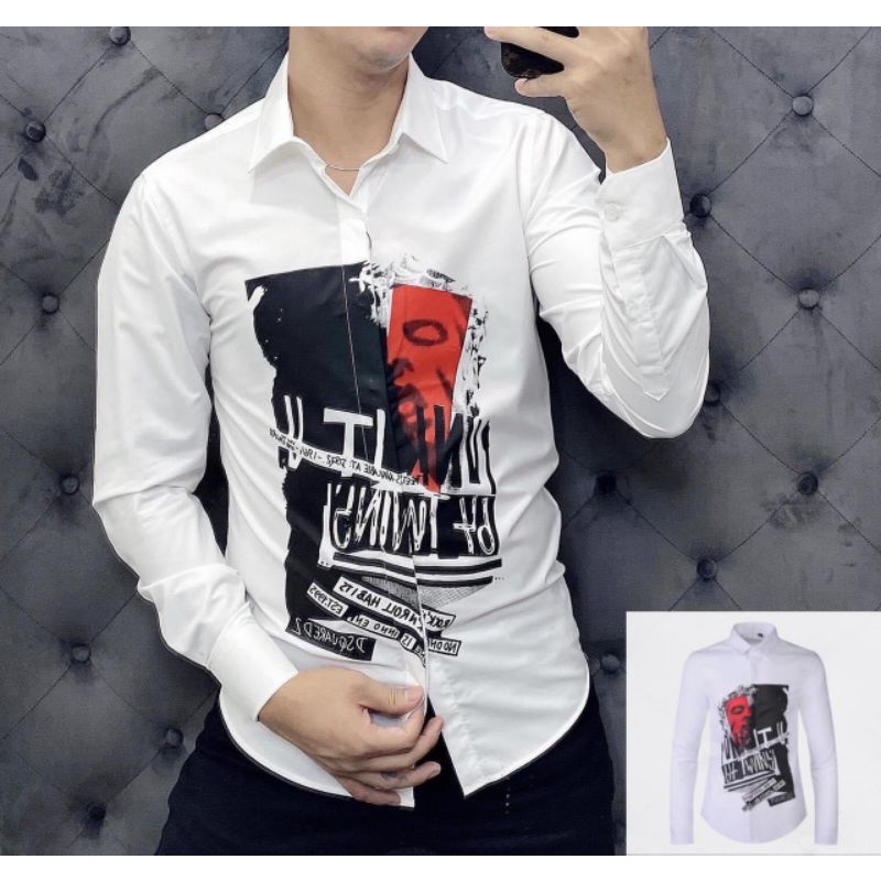 ÁO Sơ Mi Nam Dài Tay Áo Sơ Mi 3d Hottrend