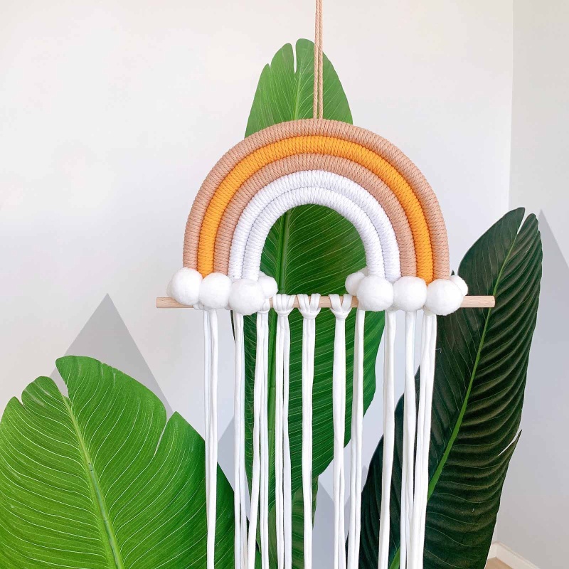 Kẹp Tóc Treo Tường Trang Trí Màu Cầu Vồng Xinh Xắn