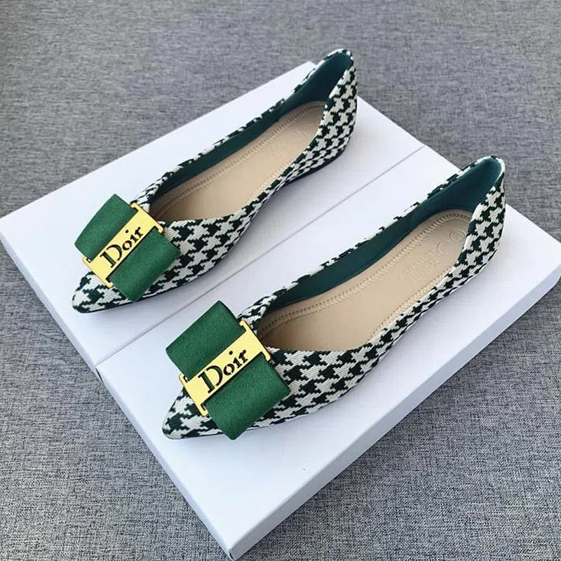 Giày Búp Bê Mũi Nhọn Đế Bằng Mềm Mại Thoải Mái Dễ Phối Đồ Thời Trang Xuân Thu 2022 Size 32-44