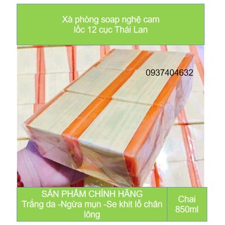 Xà phòng soap nghệ cam lốc 12 cục Thái Lan