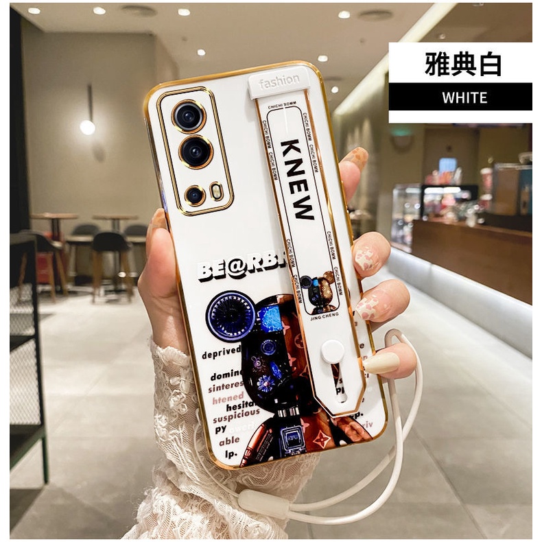 Ốp Điện Thoại Silicon Cơ Học Có Dây Đeo Cổ Tay Cho vivo s1 pro v15 y61s s1 y19 y50 y30 y30i v11 v11i z3i