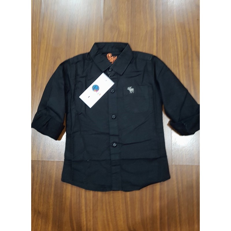 10-27kg ÁO SƠ MI DÀI TAY BÉ TAI MẠNH MẼ NAM TÍNH 5 MÀU CƠ BẢN TRẮNG ĐEN VÀNG KEM XANH.