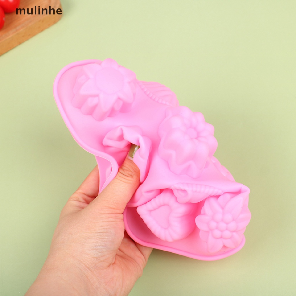 Khuôn silicon làm bánh/kẹo trang trí hình bông hoa xinh xắn DIY