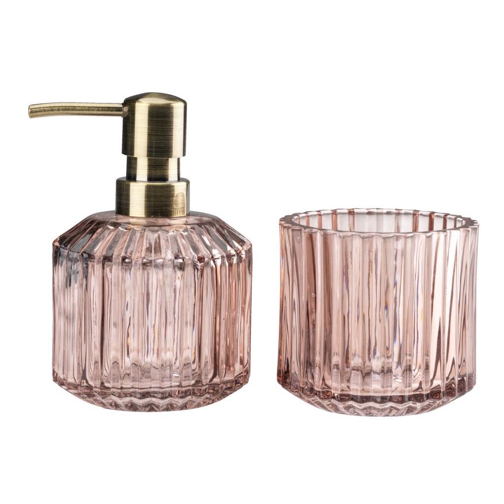 Bình xịt xà phòng | JYSK Ludvika | thủy tinh/abs | hồng | DK9xC14cm