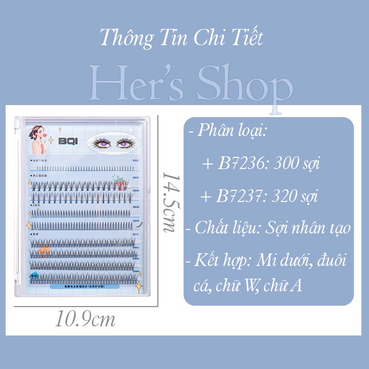 Hộp Mi Giả Tách Sợi Trên Và Dưới Nhiều Kiểu Dáng Tặng Keo Dán Mi - Set Mi Giả Chùm Đầy Đủ Tự Nối Tại Nhà