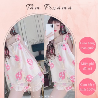 Đồ bộ pizama đùi tiểu thư - đồ bộ pizama đùi cổ vuông