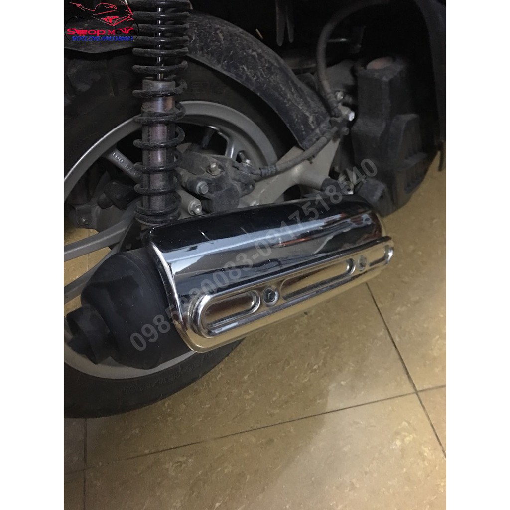 ỐP PÔ INOX KIỂU SH Ý ĐỘ CHO SH VIỆT 2012-2016 DẦY ĐẸP