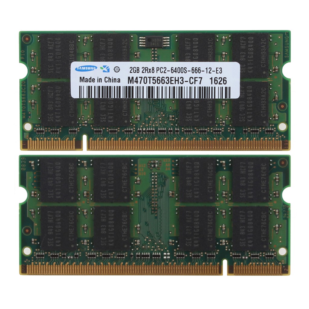 Bộ 2 Bộ Nhớ Laptop Samsung Ram 2gb Ddr2 Pc2-6400S 800mhz 200pin Sod22 | BigBuy360 - bigbuy360.vn