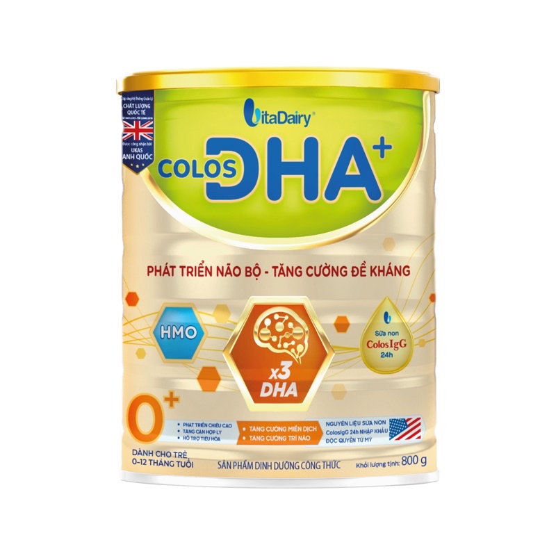 SỮA BỘT COLOSBABY DHA 0+ lon 800g
