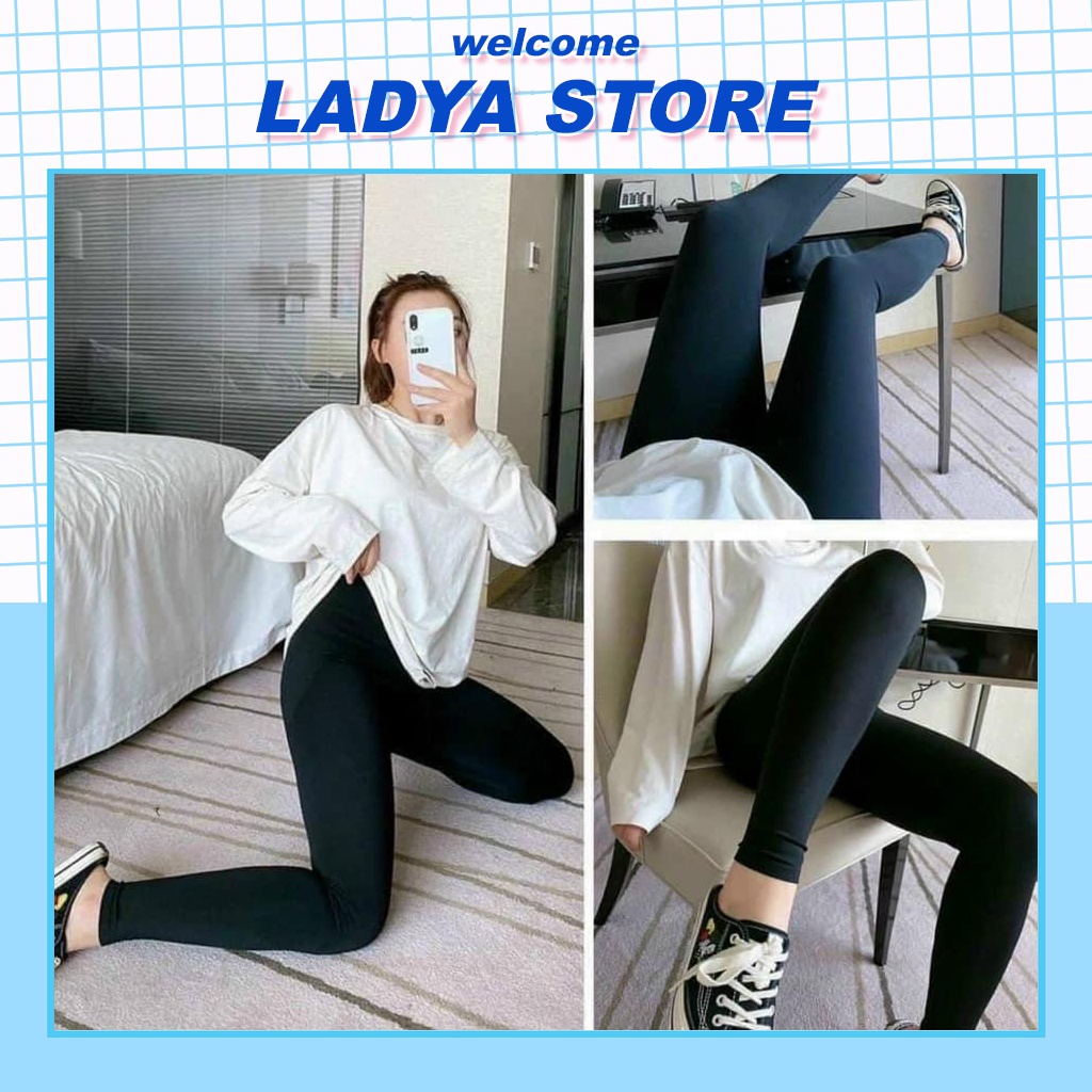 Quần legging vải mềm mịn siêu co giãn phong cách Hàn Quốc