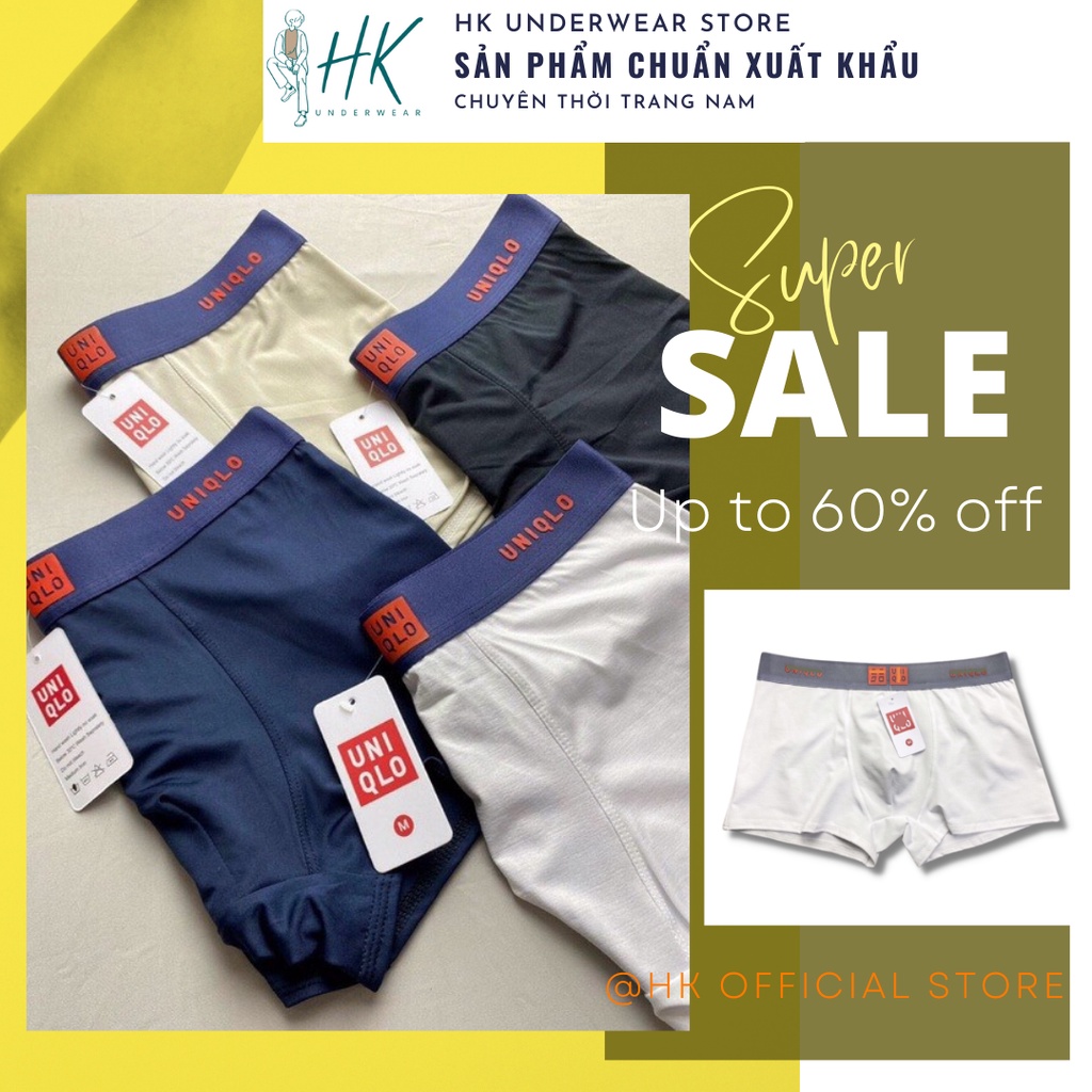 Quần Sịp Nam Boxer Thun Lạnh Co Dãn, Boxer Nam Combo 4 Cái UNL-03.