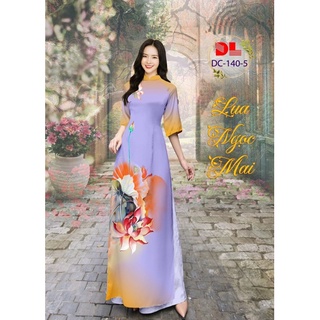 Vải áo dài hoa sen