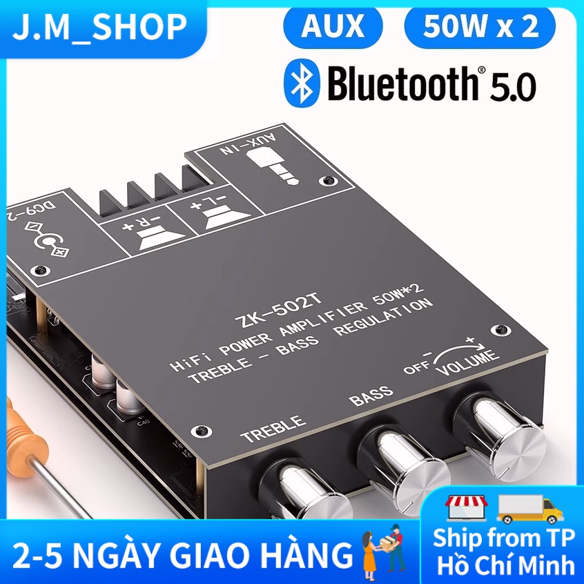 Bảng mạch khuếch đại bộ thu âm thanh Bluetooth 5.0, Mô-đun khuếch đại kỹ thuật số công suất không dây
