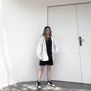 QUẦN SHORT NỈ BASIC TRƠN ĐEN FORM RỘNG UNISEX NAM NỮ