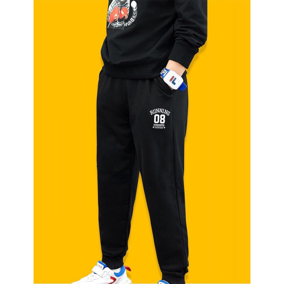 Quần nỉ da cá thu đông &quot;RUN 08&quot; 14-45kg cho bé trai 4-14 tuổi. Năng động. Vải dày dặn, ấm áp. B35