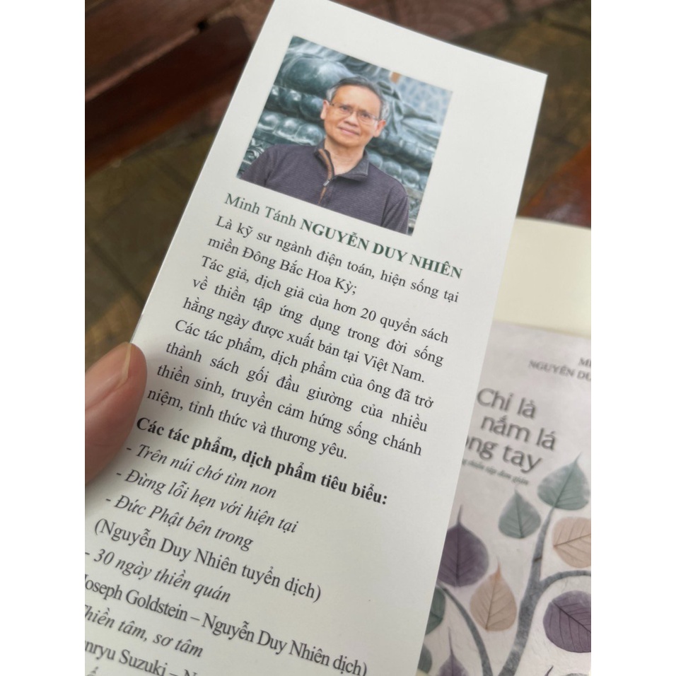 Sách - Chỉ Là Nắm Lá Trong Tay - Con đường thiền tập đơn giản - Minh Tánh Nguyễn Duy Nhiên khảo và ghi - PhanBook (2022)