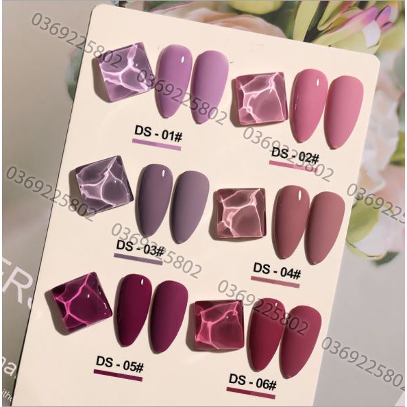 1 set 6 chai sơn AS seri đậu đỏ DS