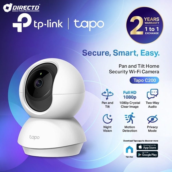 Camera wifi không dây Tapo C200 TP-Link full HD 1080P xoay 360 độ, camera wifi ip giám sát , an ninh TP link