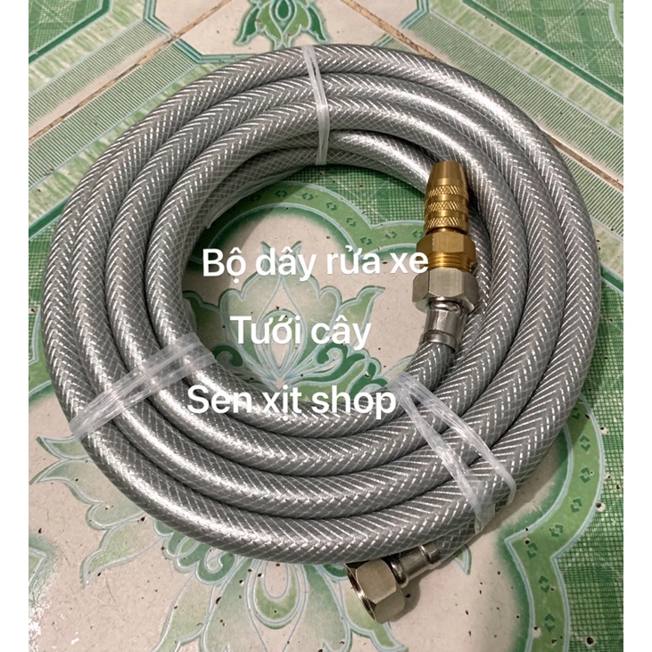 BỘ Dây XỊT TƯỚI CÂY RỬA XE GIA ĐÌNH 5M,10M,15M Sen xịt Shop