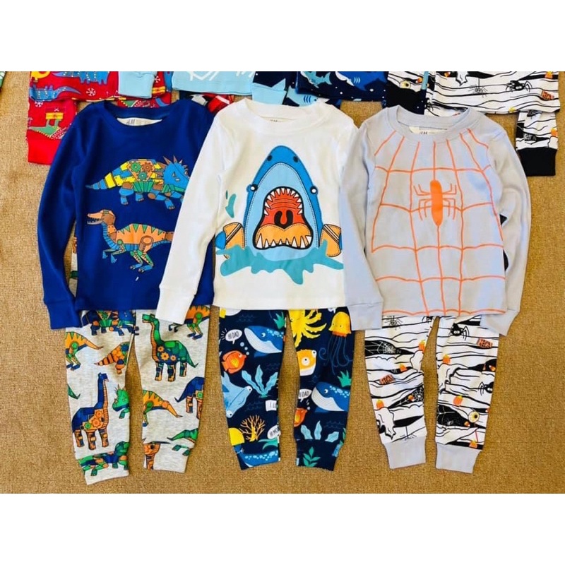 Set 2 bộ thun cotton HM dư xịn bé trai