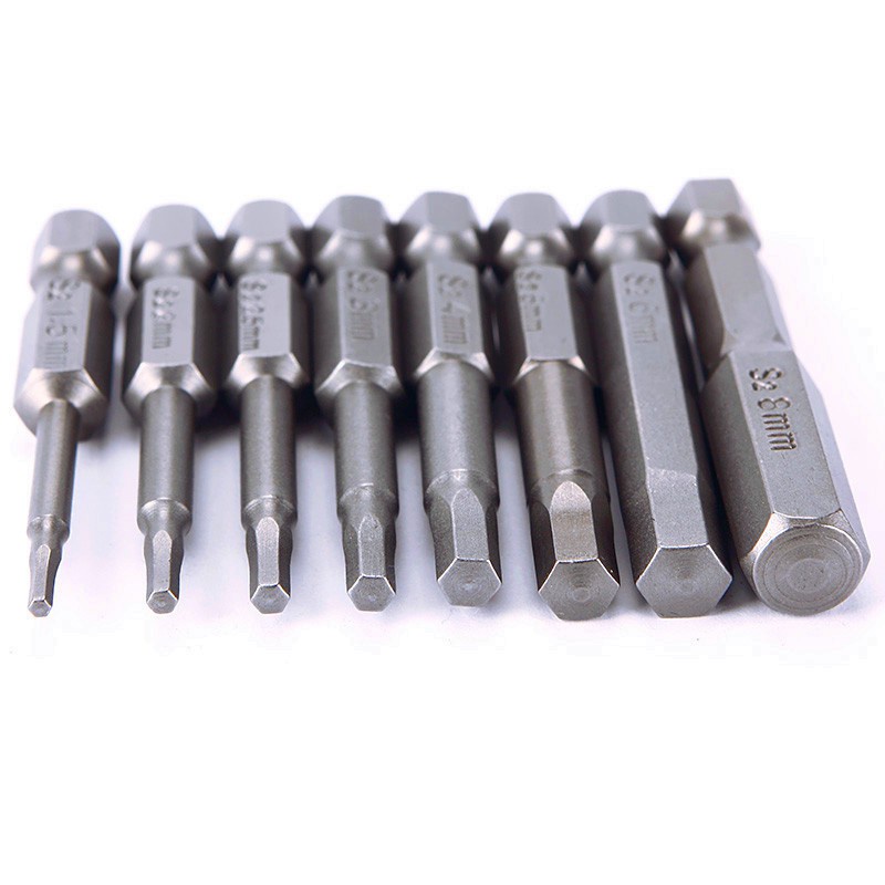 Bộ 8 đầu tua vít lục giác S , cỡ trục 1/4inch và cờ lê lục giác L