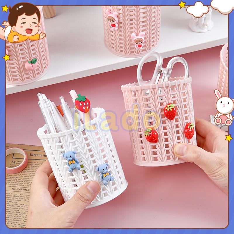 ⭐ iLado ⭐ Hộp bút trong suốt Ống đựng bút thùng đựng hàng dệt hộp văn phòng phẩm hộp đựng bút trong s hộp bút trong kệ văn phòng phẩm để bàn kệ đựng văn phòng phẩm hộp nhựa đựng