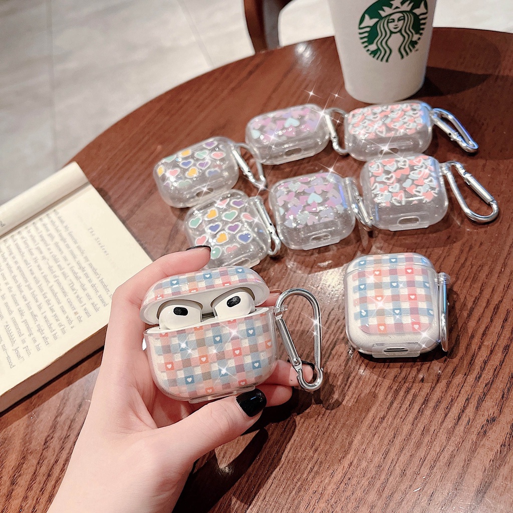 Vỏ Bảo Vệ Hộp Sạc Tai Nghe AirPods3 AirPods3 AirPods2gen Màu Trong Suốt Lấp Lánh Thời Trang 2021 Ốp