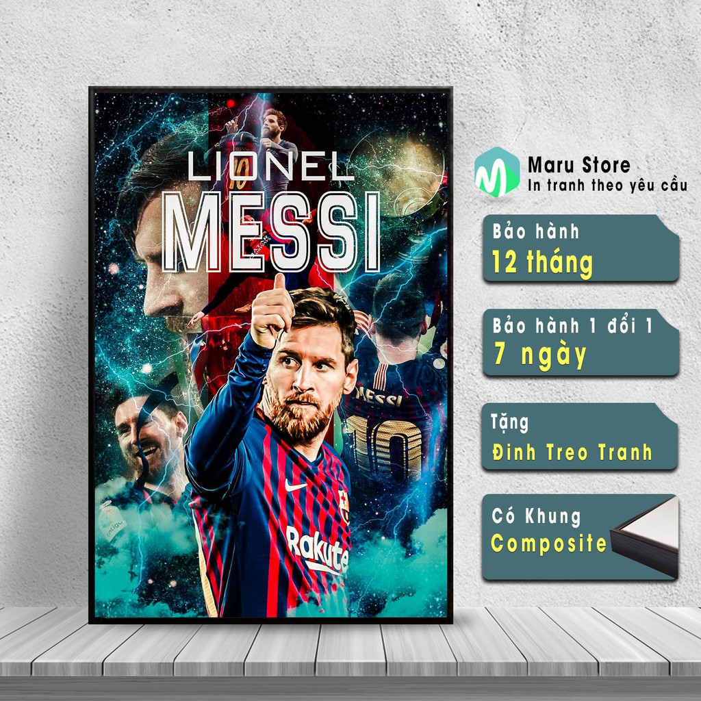 Tranh Cầu Thủ Lionel Messi Treo Tường, Trang Trí Căn Phòng Thêm Sinh Động