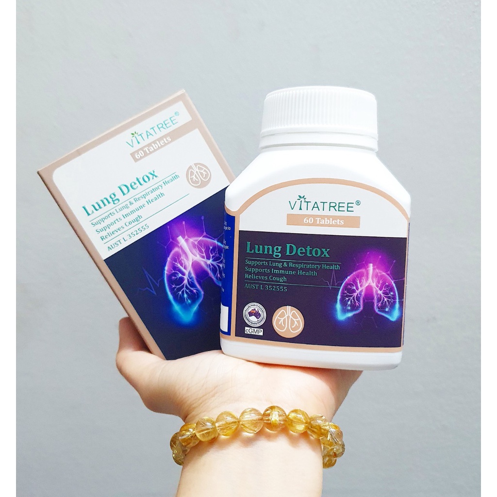 Bổ phổi, thải độc phổi Vitatree lung detox 60 viên của Úc