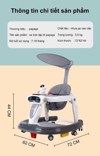 Xe tập đi 3in1 PAPAGO