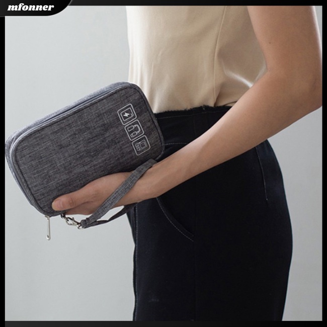 Túi Đựng Đồ Điện Tử/ Cáp USB/ Tai Nghe Chống Thấm Nước Tiện Dụng Mang Theo Du Lịch